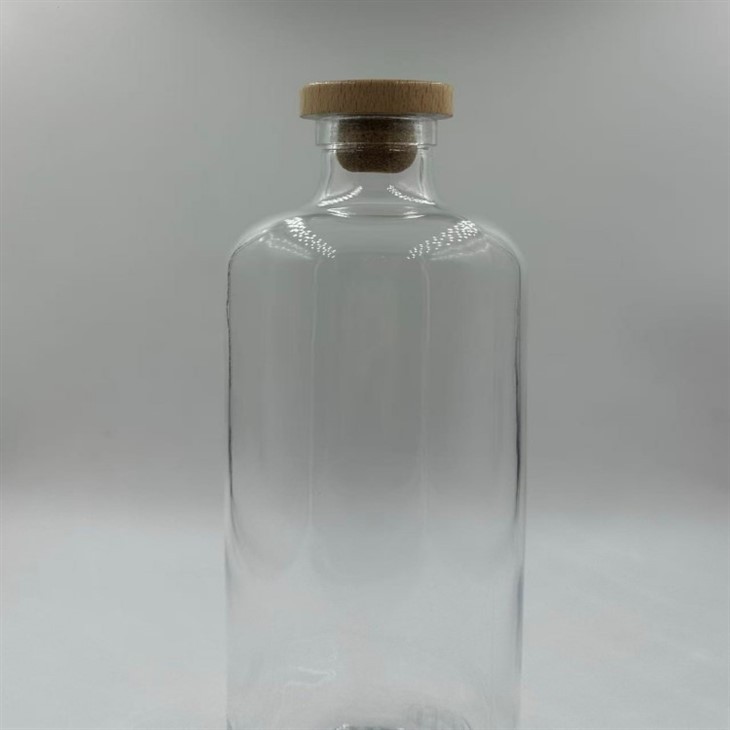 Classic Cylindrical Whiskey Gin Glass Bottle factory