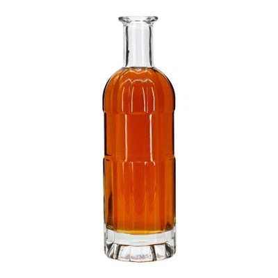 750ml Vertical Stripes Glass Bottle