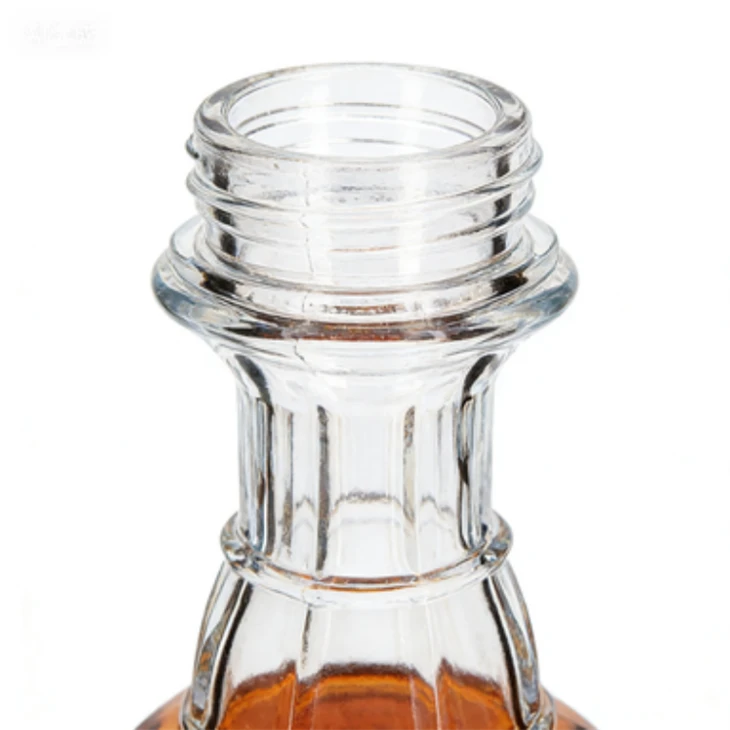 Vintage Octagonal Embossed Spirit Glass Bottle suppliers